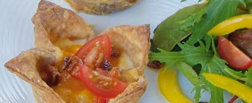 Mini bacon and cheese quiche
