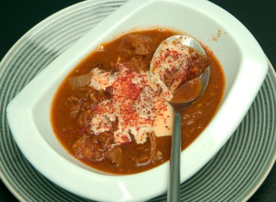 Slow braised beef goulash, lentil and smoked paprika soup - Domestic Goddesses