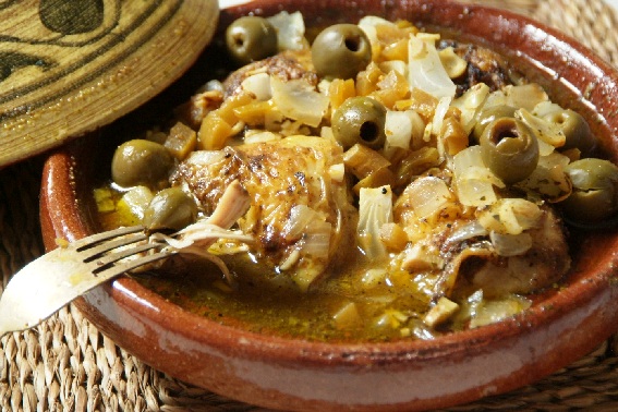 Moroccan chicken, lime pickle and green olive tagine - Domestic Goddesses