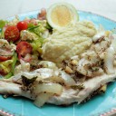Grilled Kabeljou with cauliflower mash