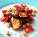 Grilled Aubergine and Haloumi Salad