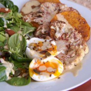 Roast veg salad with Caesar dressing