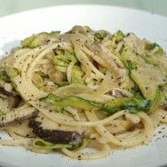 Creamy Shiitake and Courgette Pasta