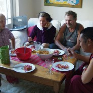 Spontaneous supper with a Monk!